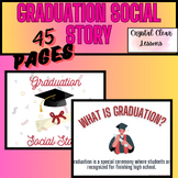 Social Story: Graduation, Task Cards, Graduation Cap Decor