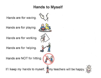 Social Story - Hands to Myself/No Hitting by Julie Simon | TpT