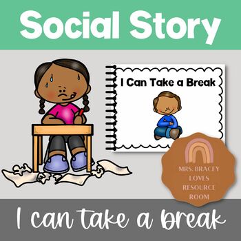 Preview of Social Story- I Can Take a Break! - Special Education Book