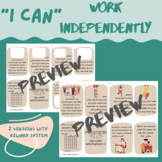 Social Story "I Can Work Independently" Mini Book and Rewa