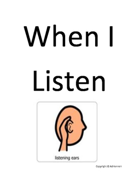 Preview of Social Story: Listening