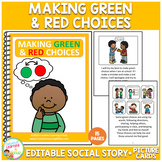 Social Story Making Green & Red Choices (Editable) Book Sp