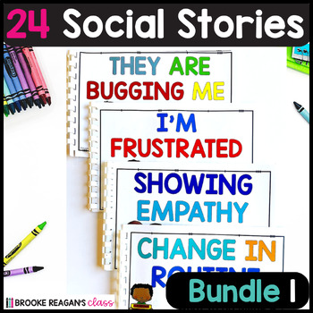 Preview of Social Story Bundle 1: 24 Social Stories {Social Skills & Classroom Management}