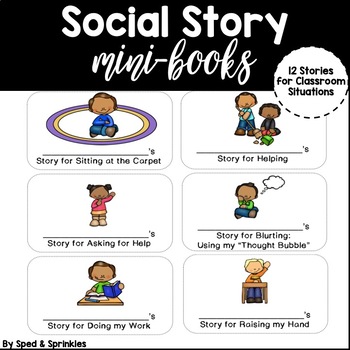 Preview of Social Stories for Special Education: Mini-Books {12 Customizable Stories!}