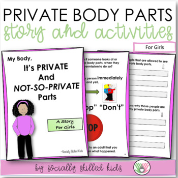 Preview of Social Stories for Private Body Parts Girls K-5th Social Skills Story Activities