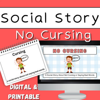 Preview of Social Story | No Cursing / Using Bad Words | Behavior Management