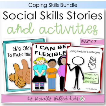 Preview of Coping Skills - Social Skills Stories & Activities for 3rd-5th - Story Pack 7