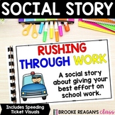 Social Story: Rushing Through Work (Giving Best Work Effor