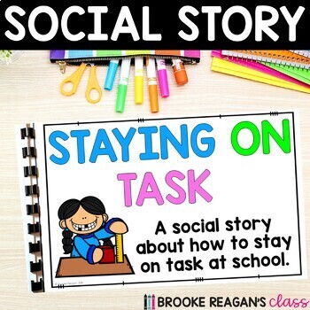 Preview of Social Story: Staying on Task and Reward Sticker Chart