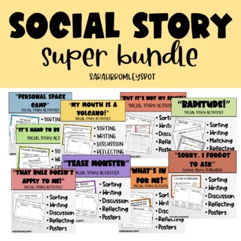 Preview of Social Story Activity Pack Growing Bundle