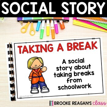 Preview of Social Story: Taking a Break {Break Pass}