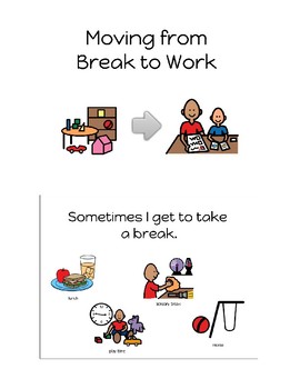 Preview of Social Story-Transitioning from Break Time to Work