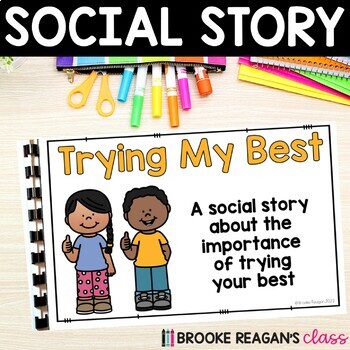 Preview of Social Story: Trying My Best