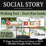 Social Story: Walking Feet, Don't Run In the Classroom, No