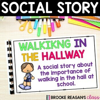 Preview of Social Story: Walking in the Hallway - Hallway Expectations