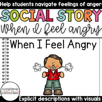 Preview of Social Story When I Feel Angry