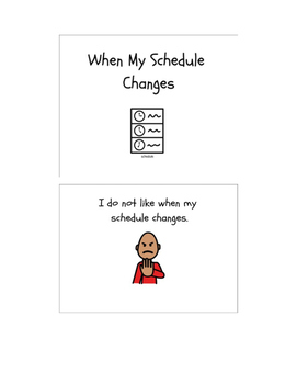 Preview of Social Story-When My Schedule Changes