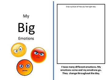 Preview of Social Story Workbook - My Big Emotions