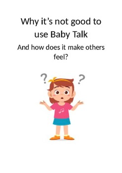 Preview of Social Story about Baby Talk