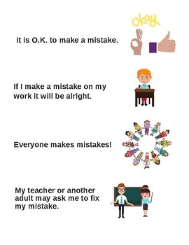 Making Mistakes Social Stories - Classful
