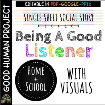 Preview of *FREEBIE* Social Stories For Listening At School And Home |Google-PDF-Powerpoint