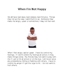 Social Story for controlling feelings and teaching calming