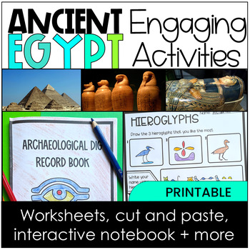 Preview of Social Studies 2nd, 3rd, 4th, 5th Grade Ancient Egypt History Activities