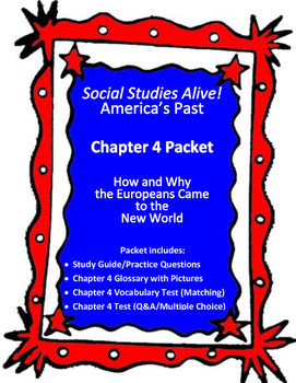 Preview of Social Studies Alive! America's Past Chapter 4 Packet