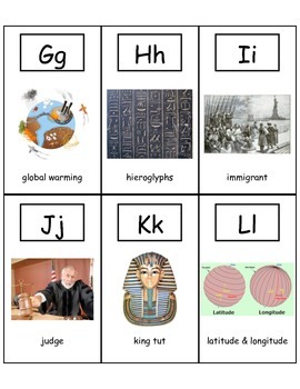 Social Studies Alphabet Flash Cards by Interactive Creations | TpT