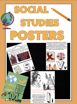 Preview of Social Studies Alphabet Posters | History Posters | Social Studies Decor