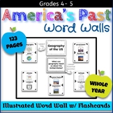 Social Studies: America's Past Whole Year Illustrated Word Wall