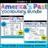 Social Studies: America's Past Whole Year Word Wall & Voca