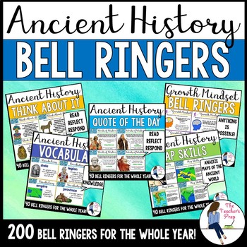 Preview of Social Studies Ancient History Bell Ringers Bundle (Google Slides Compatible)