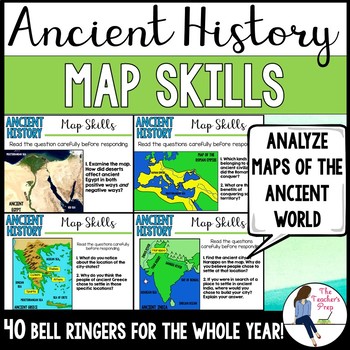 Preview of Social Studies Ancient History Map Skills Bell Ringers