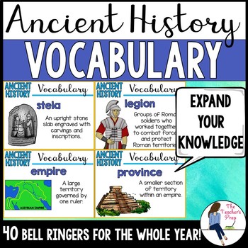 Preview of Social Studies Ancient History Vocabulary Bell Ringers