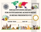 Social Studies Award Certificate
