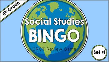 Preview of Social Studies BINGO - 6th Grade CRCT Review (Set 1 of 2)