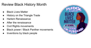 Preview of Social Studies - BLM Black Lives Matter - Black History