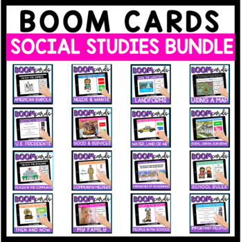 Preview of Social Studies BUNDLE:  Boom Cards™ (distance learning)