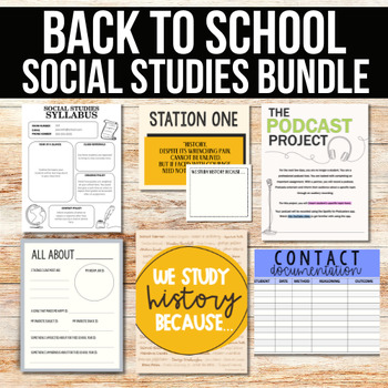 Preview of Social Studies Back to School Bundle