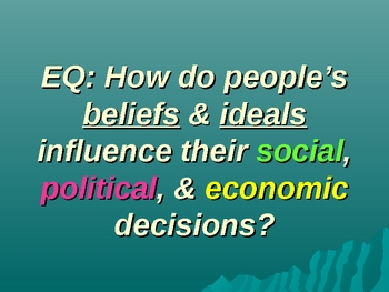 Preview of Social Studies: Beliefs and Ideals Affect our Decisions