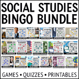 Social Studies Bingo Games and Activities Bundle