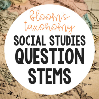 Preview of Bloom's Question Stems (Social Studies)