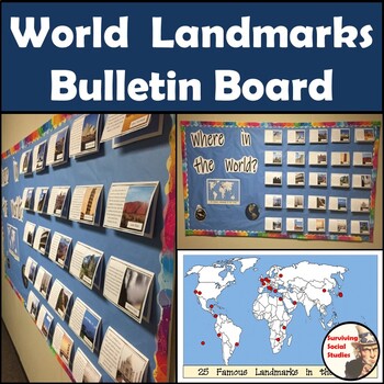 Preview of Social Studies Bulletin Board: World Landmarks