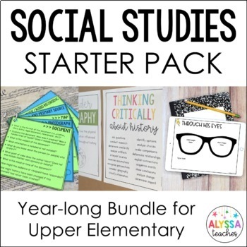 Preview of Social Studies Bundle | Graphic Organizers, Posters, Printables