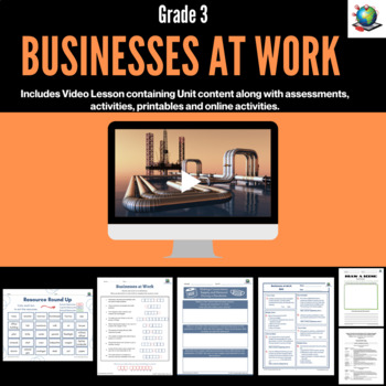Preview of Social Studies - Businesses At Work Video Package for Grade 3