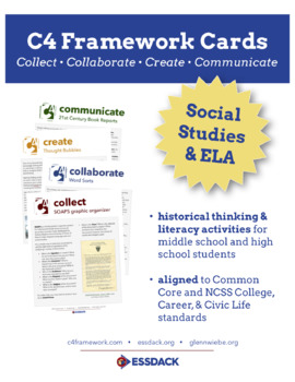 Preview of Social Studies C4 Cards - Historical Thinking & Literacy (Set Two: Collaborate)