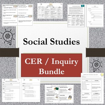 Preview of Social Studies CER / Inquiry Bundle
