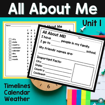 Preview of Social Studies 1st Grade: Calendar, Months, Family, School, Holidays, Timelines