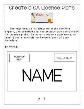 California License Plate Heart